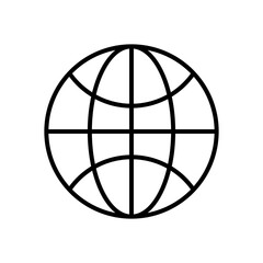 global network icon, line style