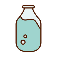 healthy food menu fresh nutrition juice bottle line and fill style icon