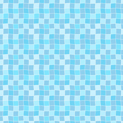 Colorful pattern where the floor tiles of the pool sway in the wave.
