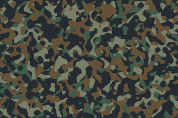 Vector design of camouflage soldier seamless pattern. Military texture on textiles