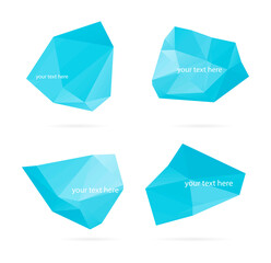 vector abstract low poly shape logo collection