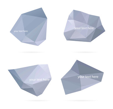 vector abstract low poly shape logo collection