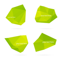 vector abstract low poly shape logo collection