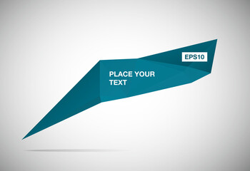 abstract origami speech bubble
