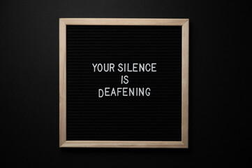 Black Lives Matter Protest Sign on a black background