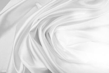 White silk fabric lines