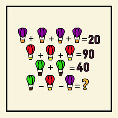 Mathematical riddle. Children funny riddle entertainment. Sheet right answer. Vector activity page and game.