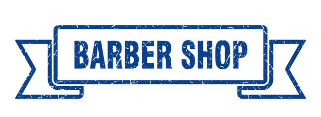 barber shop ribbon. barber shop grunge band sign. barber shop banner