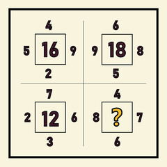 Mathematical riddle. Children funny riddle entertainment. Sheet right answer. Vector activity page and game.
