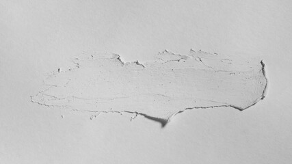 clay stain on paper, embossed white on white dirt stain