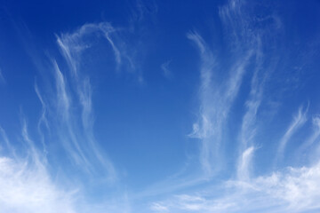 Fototapeta na wymiar Blue sky with white clouds during sunshine day