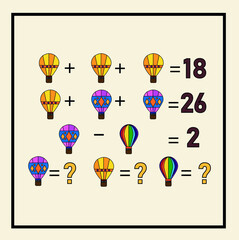 Mathematical riddle. Children funny riddle entertainment. Sheet right answer. Vector activity page and game.