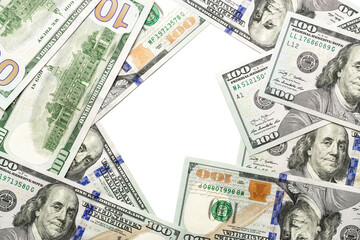 Dollar bill. Washington American cash. Usd money isolated on white background.