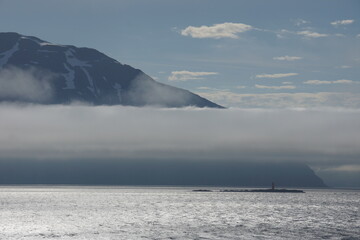 Fog over the Greenland Sea.