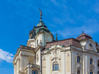 Fototapeta na wymiar View of the State Theatre in the old town part of city. Its the second biggest city in Slovakia and located in the south east.
