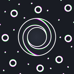 Empty circle frame with holographic bubble art