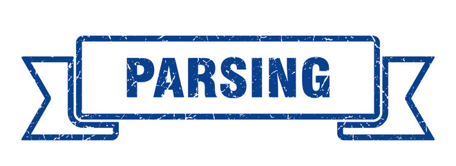 parsing ribbon. parsing grunge band sign. parsing banner