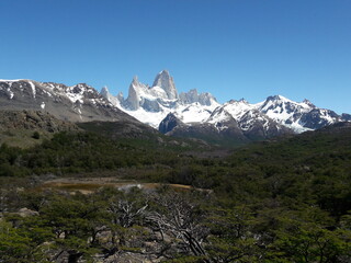 Fototapeta na wymiar El Chalten Patagonia Argentina hiking landscape 2019