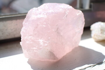 pink quartz crystal