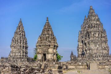 Fototapeta premium Prambanan temple complex. 9th century Hindu temple located near Yogyakarta on Central Java, Indonesia