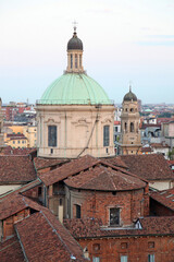 Fototapeta premium Beautiful city of Milan showing buildings, streets, roof tops