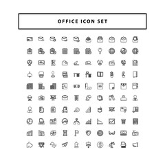 office icons set vector with outline style design