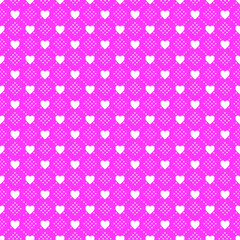 Love Heart and Dotted Line Pattern Seamless Repeat Background