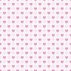 Love Heart and Dotted Line Pattern Seamless Repeat Background