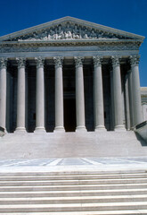 Washington DC, USA, April, 1995 Exterior views of the United States Supreme Courthouse .