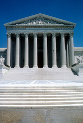 Washington DC, USA, April, 1995 Exterior views of the United States Supreme Courthouse .