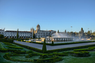 Obraz premium Monastery of Jeronimos (Mosteiro dos Jeronimos), manueline style, in Lisbon, Portugal.