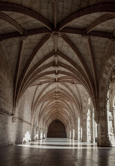 Monastery of Jeronimos (Mosteiro dos Jeronimos), manueline style, in Lisbon, Portugal.