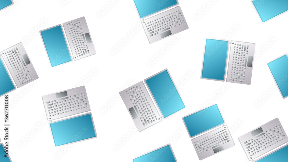 Poster endless seamless pattern of beautiful digital virtual virtual modern new portable compact it compute