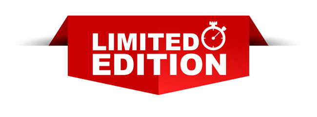 red vector illustration banner limited edition