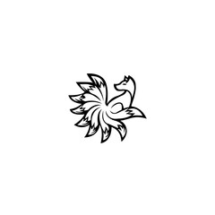 creative logo design concept vector wolf and fox