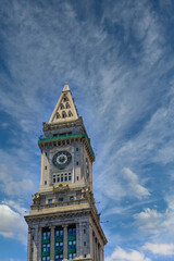 Fototapeta na wymiar Old Clock Tower in Boston Sky