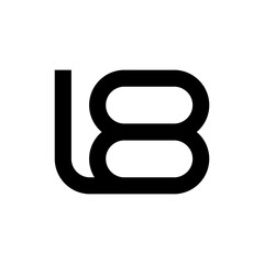 Obraz premium L8 or number 18 logo design vector