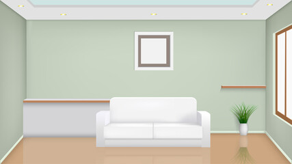 Obraz premium White sofa in living room