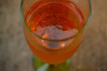 glass of rose wine