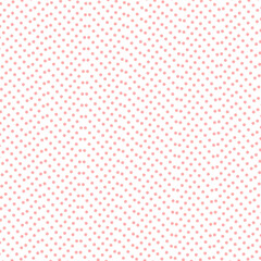 Tile vector pattern with pink polka dots on white background