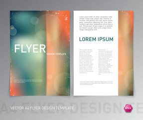 Vector flyer design template. Leaflet, brochure cover, poster 