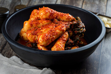 Young radish kimchi that Koreans like