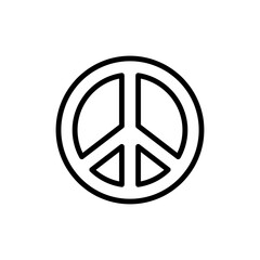 Sign, peace icon. Simple line, outline vector elements of flower children icons for ui and ux, website or mobile application