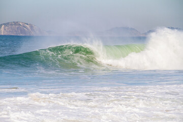 classic wave breaking at rudder beach 