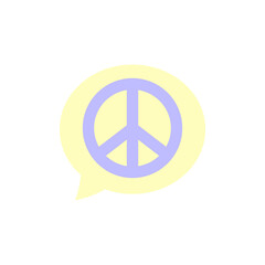 Chart, peace icon. Simple color vector elements of flower children icons for ui and ux, website or mobile application