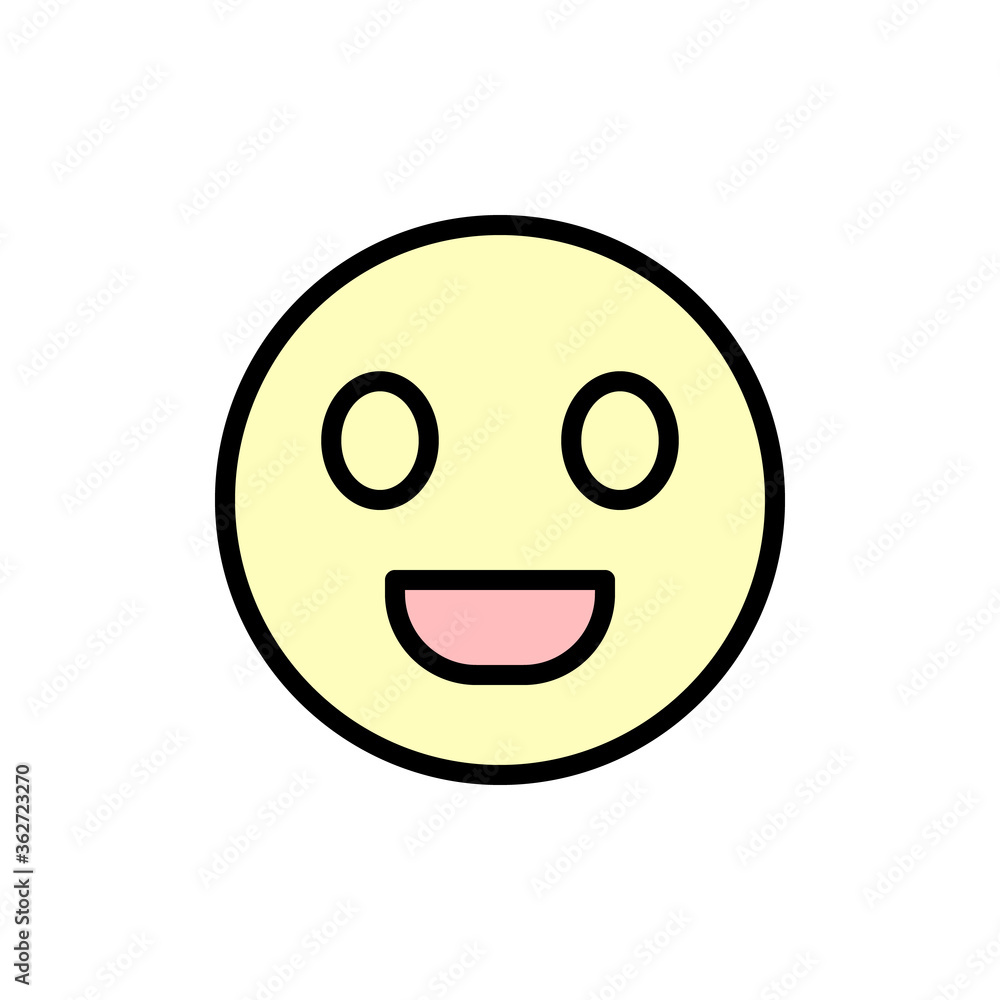 Poster smile, hippy icon. simple color with outline vector elements of flower children icons for ui and ux,
