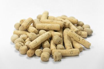 Tumo,traditional food made by flour fried in local white clay,characteristic traditional cuisine of Wangwushan, Jiyuan City, Henan Province, China.