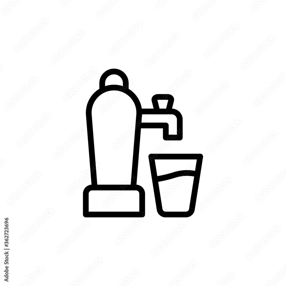 Poster beer machine icon. simple line, outline vector elements of international beer day icons for ui and u