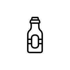 Beer bottle icon. Simple line, outline vector elements of international beer day icons for ui and ux, website or mobile application