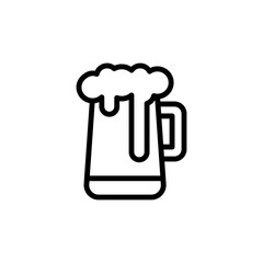 Beer stein icon. Simple line, outline vector elements of international beer day icons for ui and ux, website or mobile application